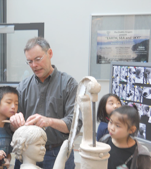 Mike Tizzano sculpting Daily Chores